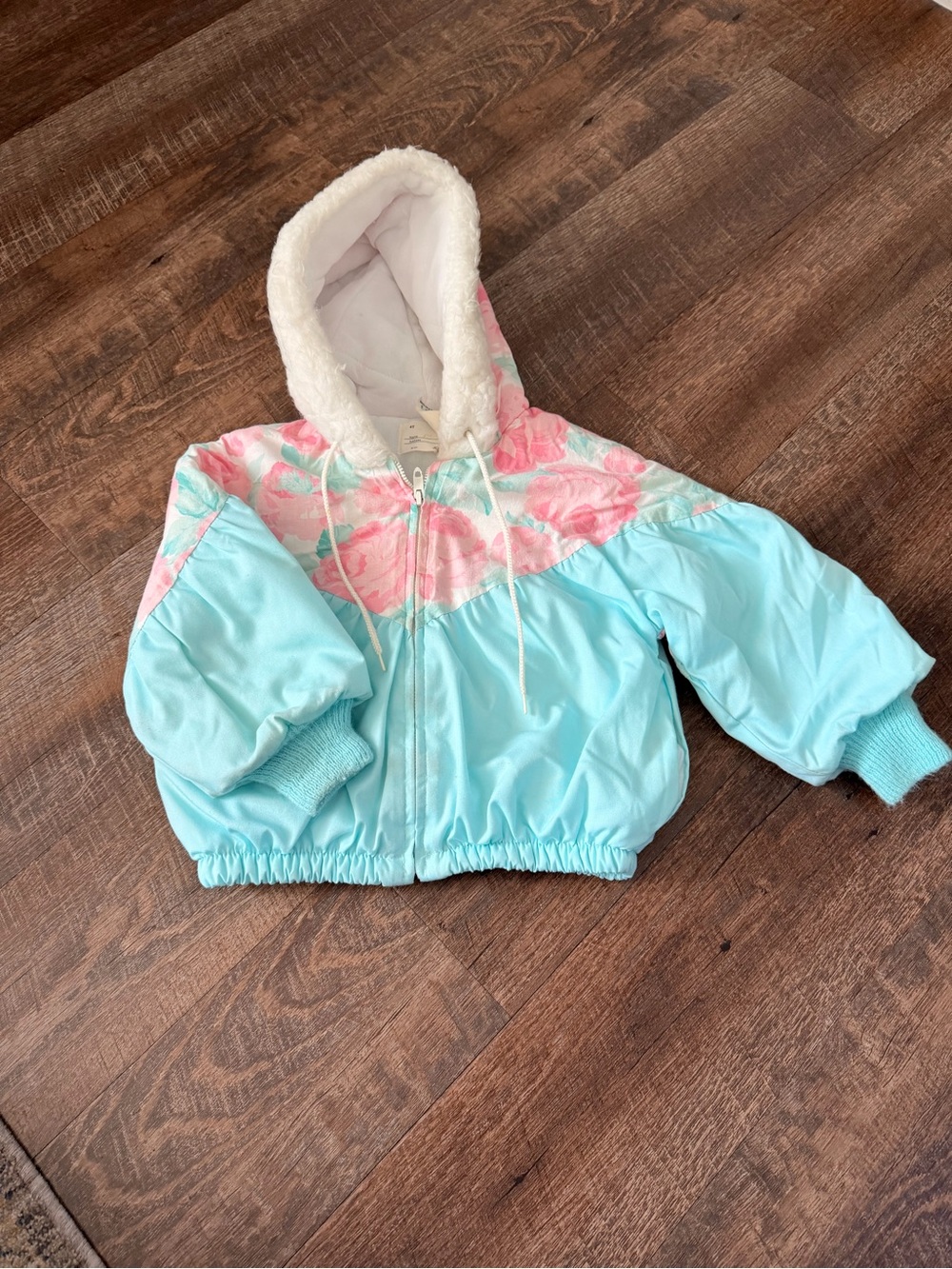 Vintage 80s Ski Valley Girls 4T Floral Ski Jacket JCPenney